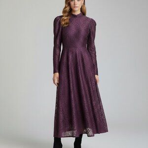 Elegant Purple Formal Double Lined Maxi Prom Event Dress